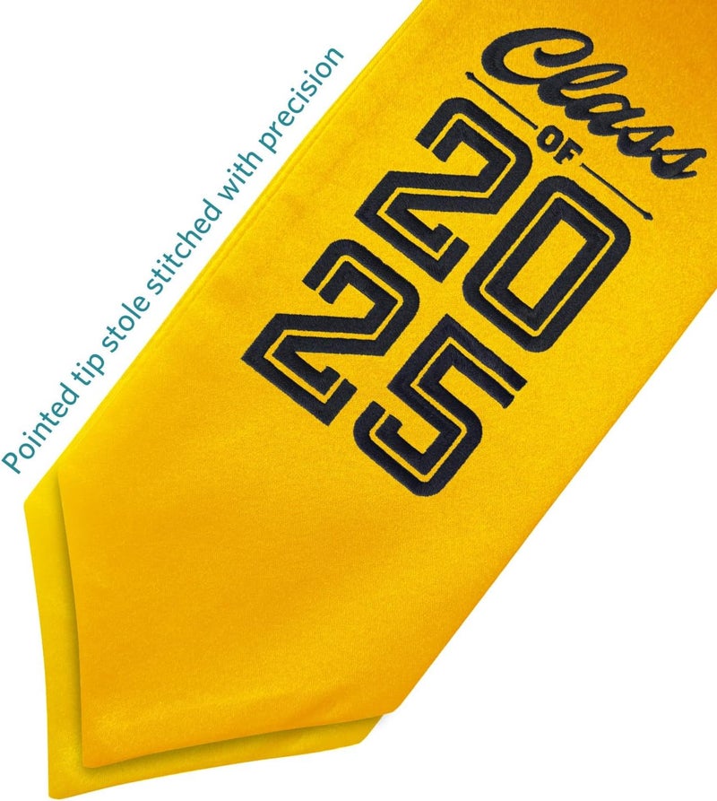 Endea Graduation Stole Class of 2025 With Classic Tips - Unisex Adult - 62" Long - Graduation Sash - Image 3